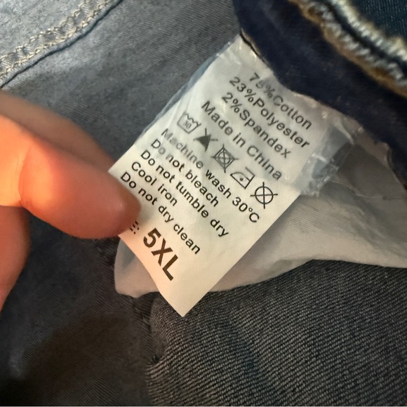 Unbranded Jeans Skull Distressed Ripped Size 5x Equivalent Of Us Size 2/3x 22 - Picture 5 of 9